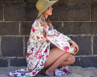 Bata kimono 100 % algodón 'Hawaiian Haze'