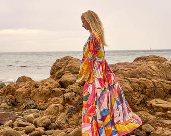 Vestido largo de algodón Sunburst Muse