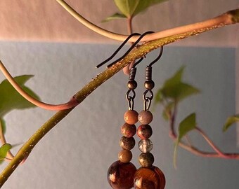 Vintage/Gemstone Beaded Earrings