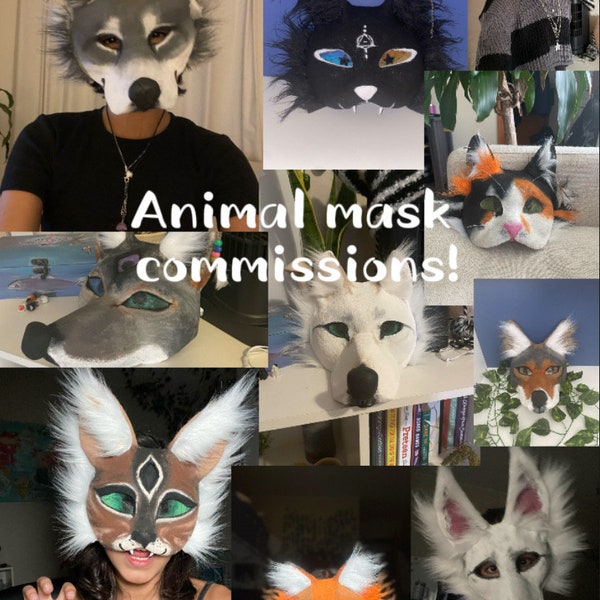 Animal mask commissions! Read description!!