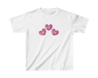 Camiseta de mama para niños, Camisa de corazon para niños, Camisetas gráficas,Regalo para niños - Unisex - Camisas de amor - Suave