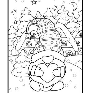 37-pg Christmas Holiday Digital Coloring Book Printable, Festive Coloring Pages, Instant Download, Xmas Activities, DIY Holiday Crafts