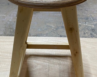 Stool round new design recycled wood