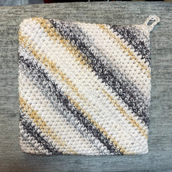 Crochet Potholder | Double Layer Potholder | Crochet Hot Pad