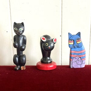 Vintage cats, black cats, lauren burch, knick knack, cat lover