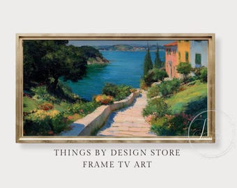 Frame TV Art Italian Summer Countryside Landscape  |  TV Art | Impressionist Painting style Frame TV Art  | Digital Download