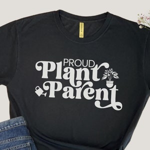 Organic Cotton Plant Lover Shirt, Retro Plant Parent T-Shirt, Houseplant Lover Gift, Plant Mom Shirt, Gardening Gift Idea (253)