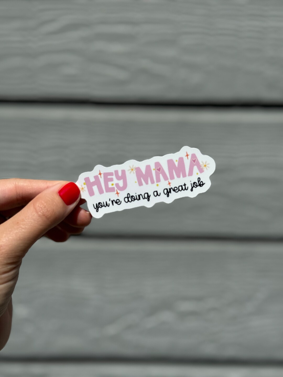 Hey Mama Vinyl Sticker: Inspirational Mom Decal - Etsy