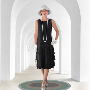 20s drop waist dress Dark red Roaring satin with handkerchief skirt 1920s drop waist dress -
