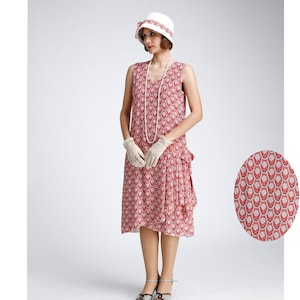 1920er Kleid in Grau mit Drapierung und Schleife, 1920er Mode, Great Gatsby Kleid, Downton Abbey Kleid, High Tea Kleid, graues 1920er Kleid