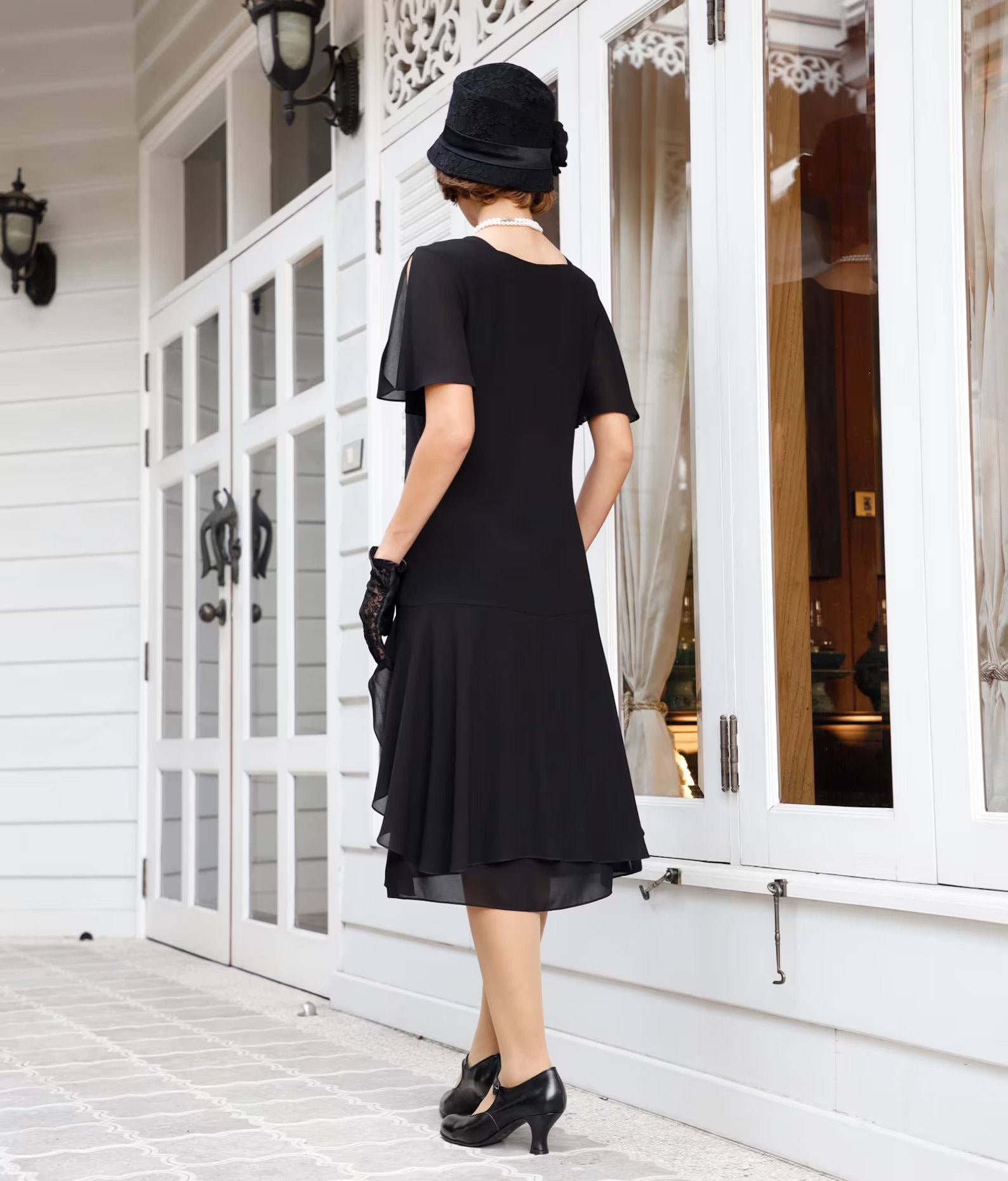 Disfraz De Flapper Clásico Negro Para Mujer