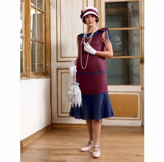 burgundy great gatsby dress Great Gatsby burgundy linen jacket