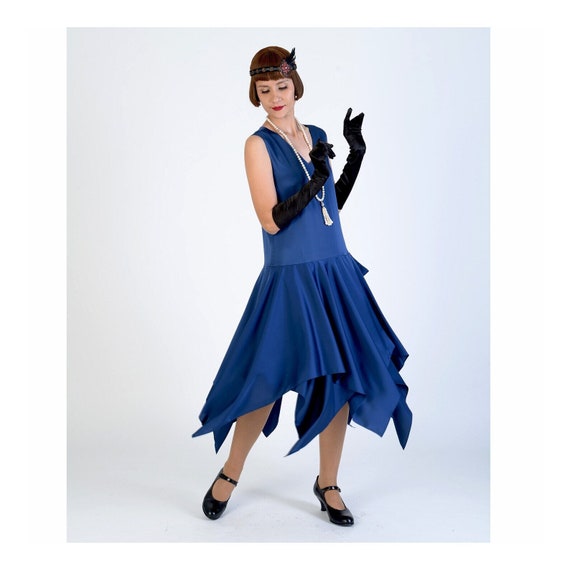 roaring 20s dress 1920s black and white chiffon art deco dress with tiered skirt main image 1