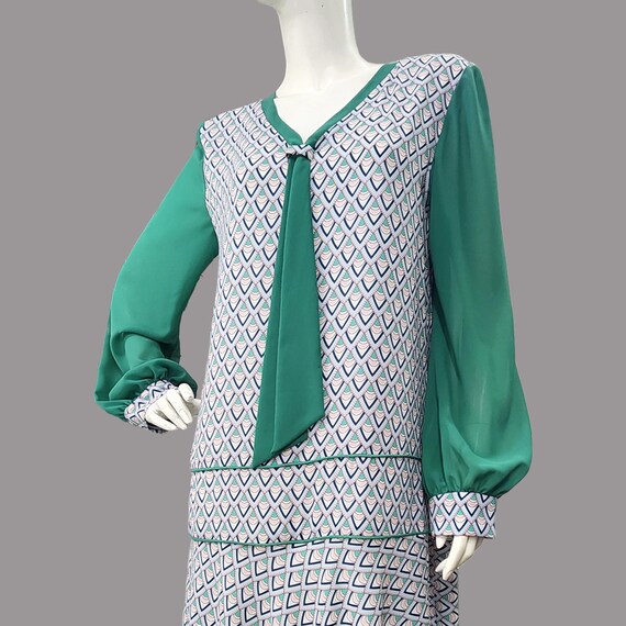 green emerald velvet dress Mint And Gray Chevron Dress