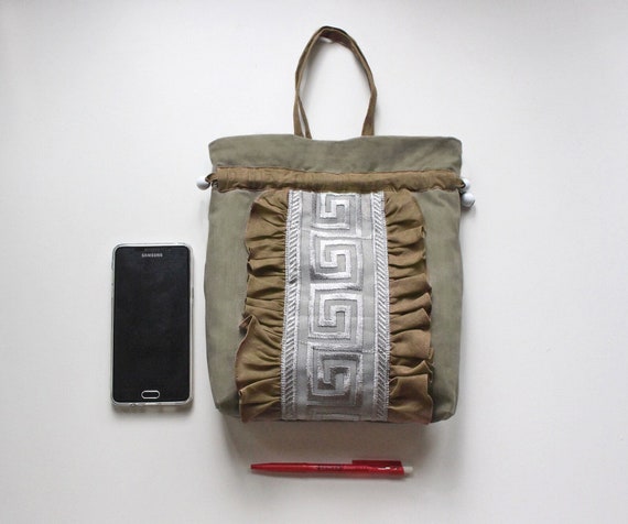 Buy Green Drawstring Bag, Green Day Bag, 1920s Flapper Bag, Great