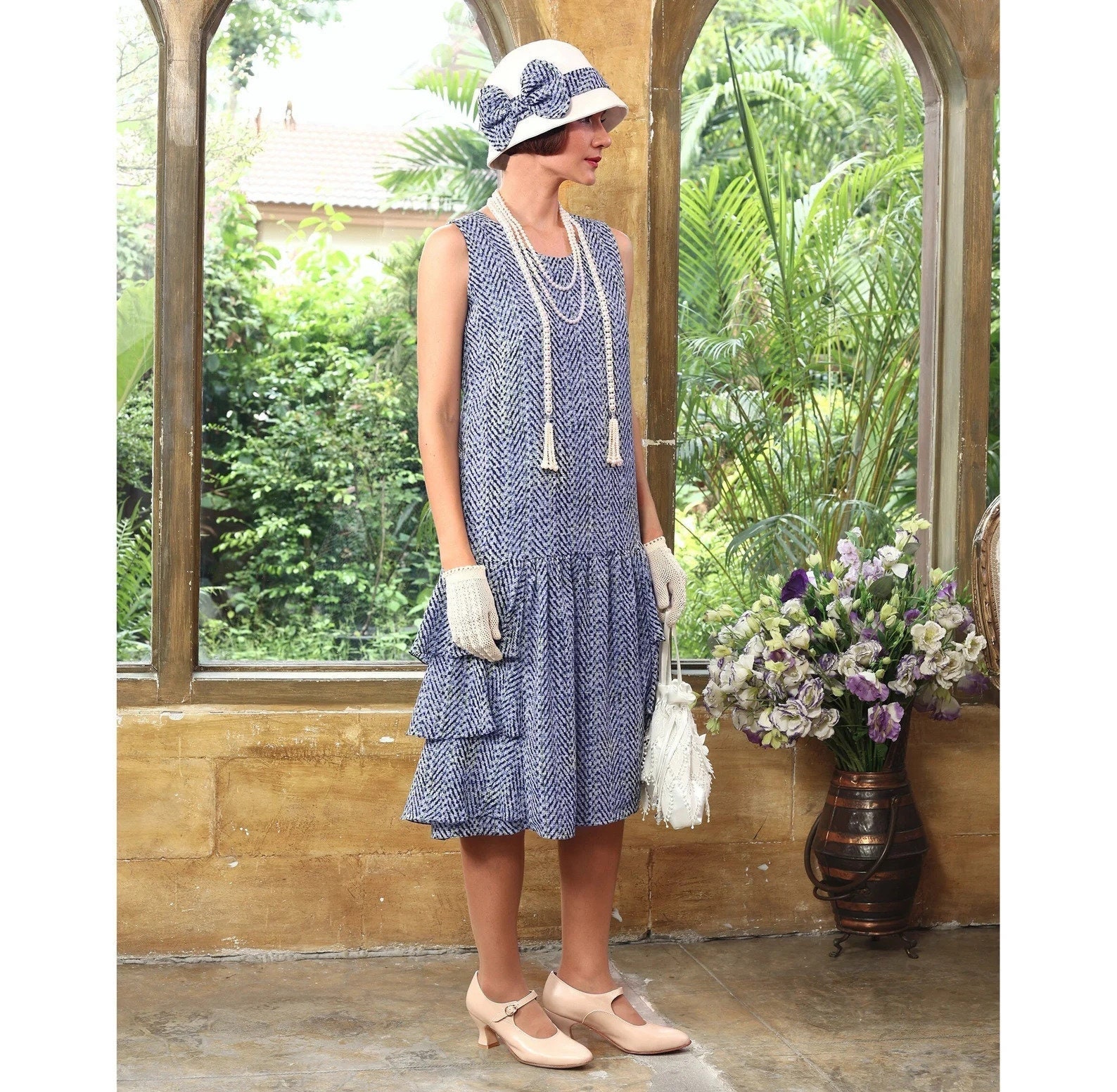 open lace back dress downton-abbey-tea-party-gown-quartz