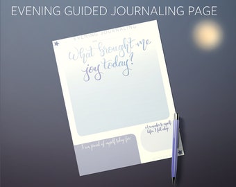 Evening Guided Journaling Page