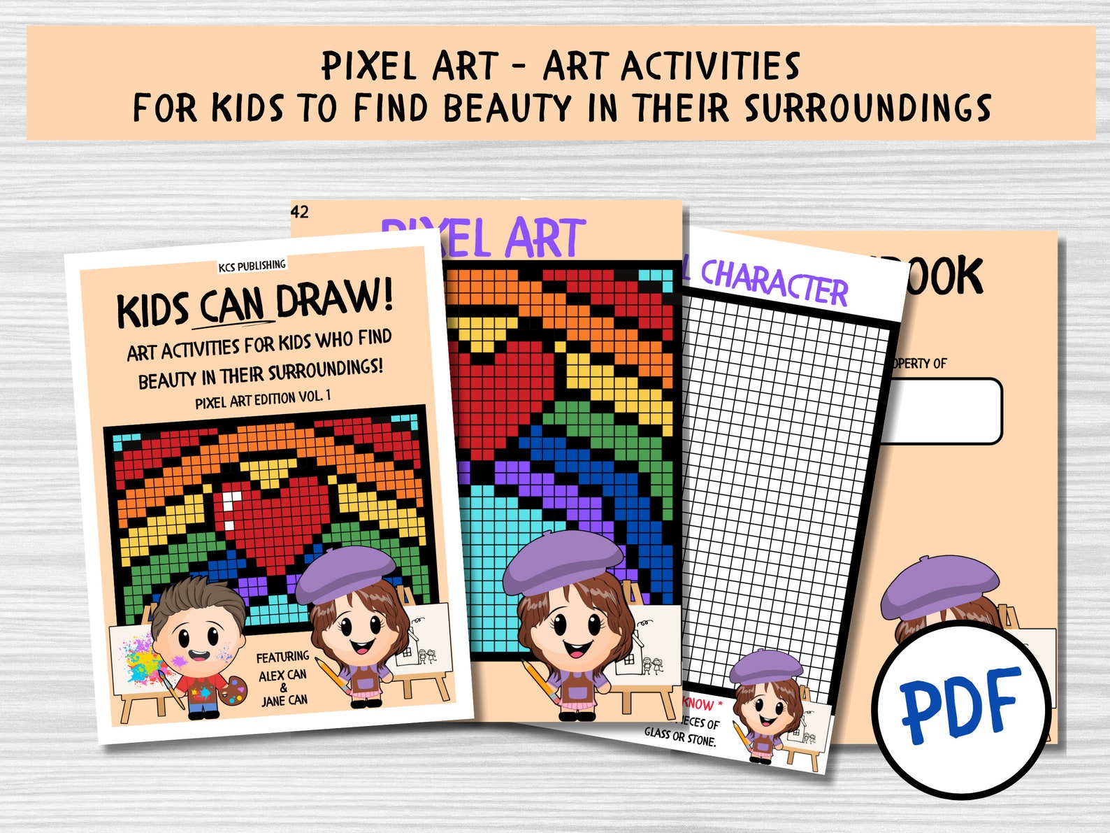 Kids Can Draw Pixel Art for Kids, Homeschool Kid Printables, Kids ...