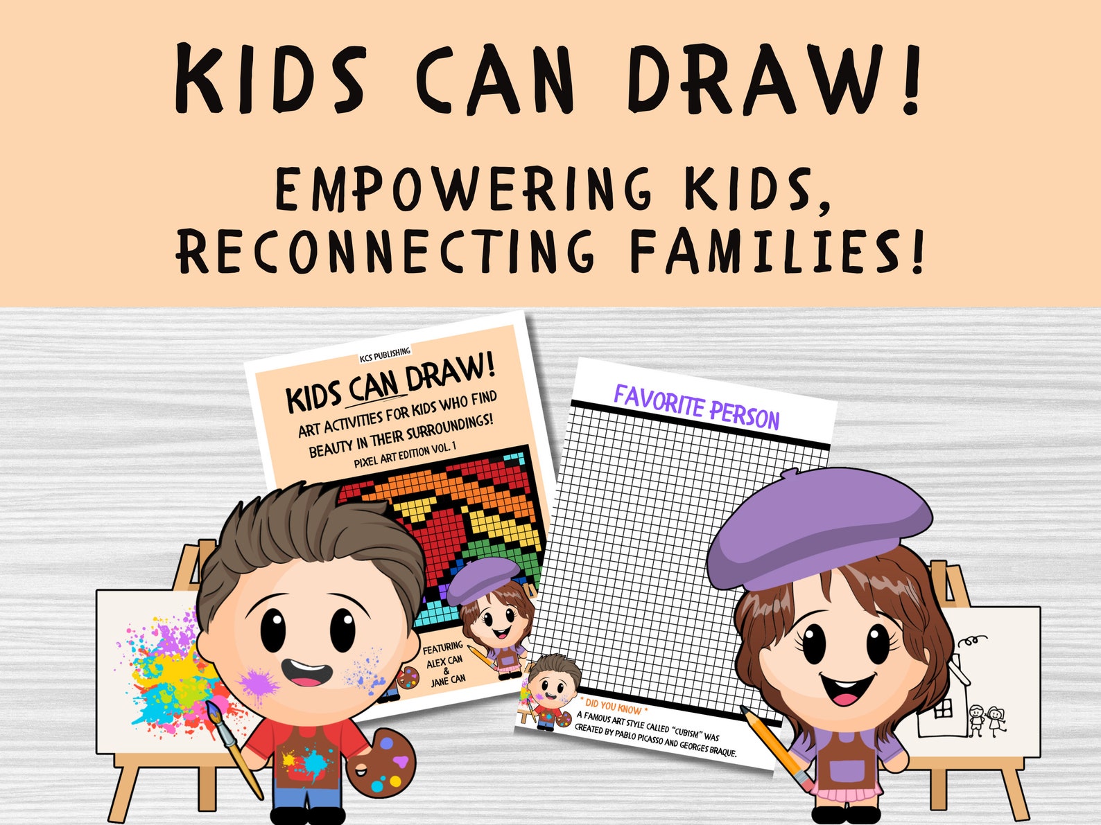 Kids Can Draw Pixel Art for Kids, Homeschool Kid Printables, Kids ...