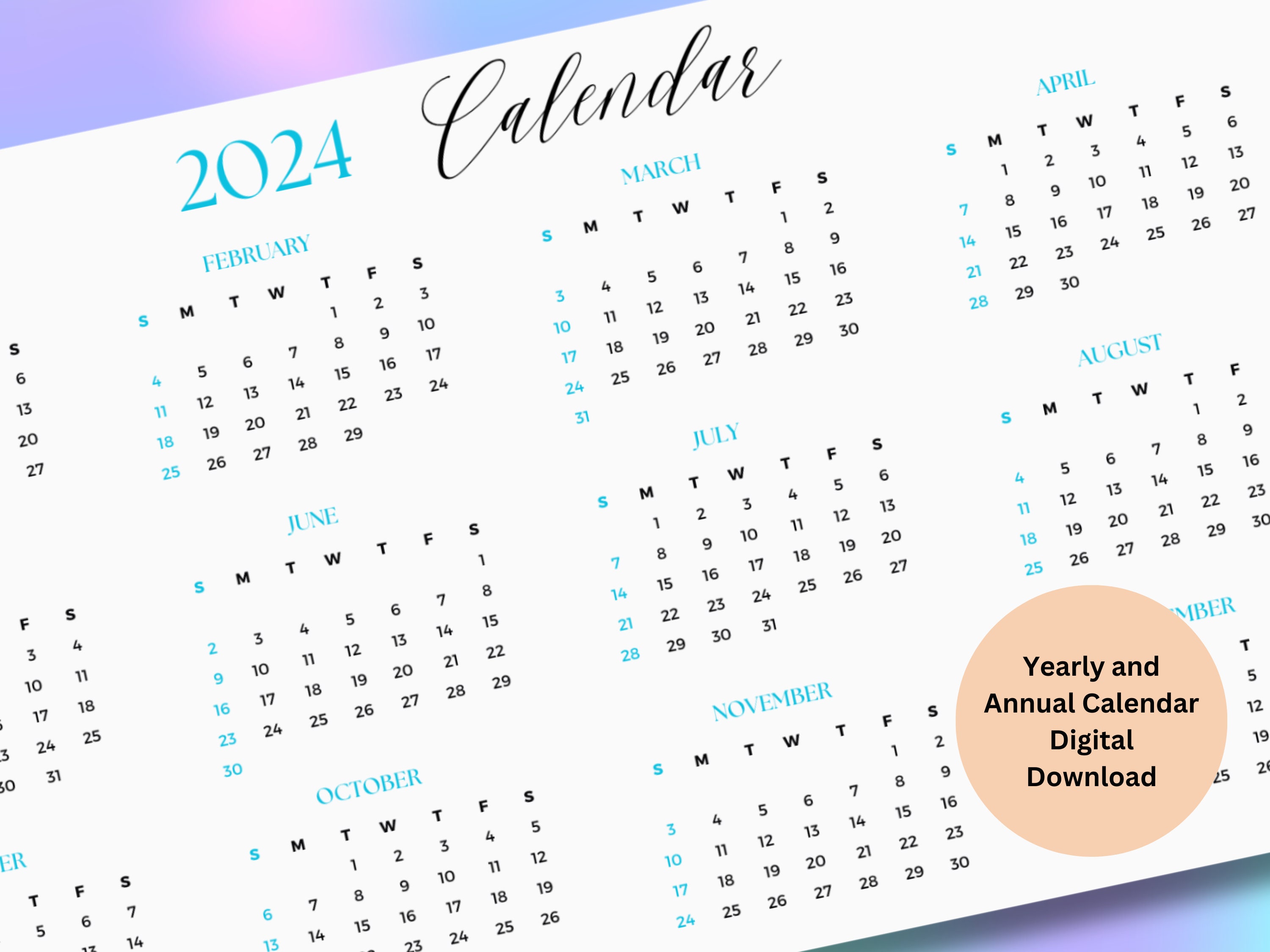 2024 Yearly Calendar Printable - Il Fullxfull.5751966975 Agi1 