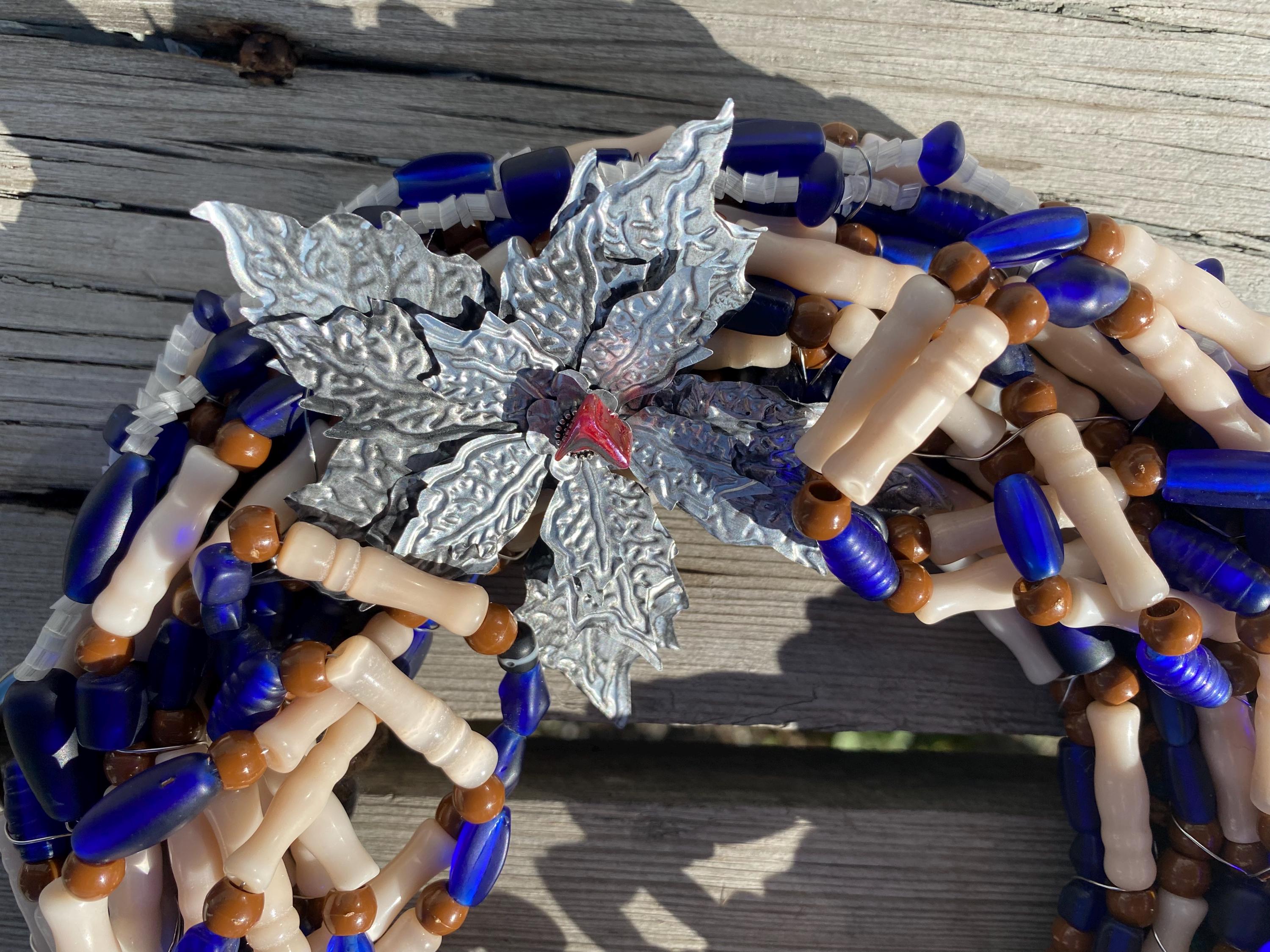Lake Light - Recycled Handcrafted Eco-Friendly Décor Rustic Wall Art Unique Home Gift Handmade Upcycled Metal Stone Wreath Studio - Thumbnail 2