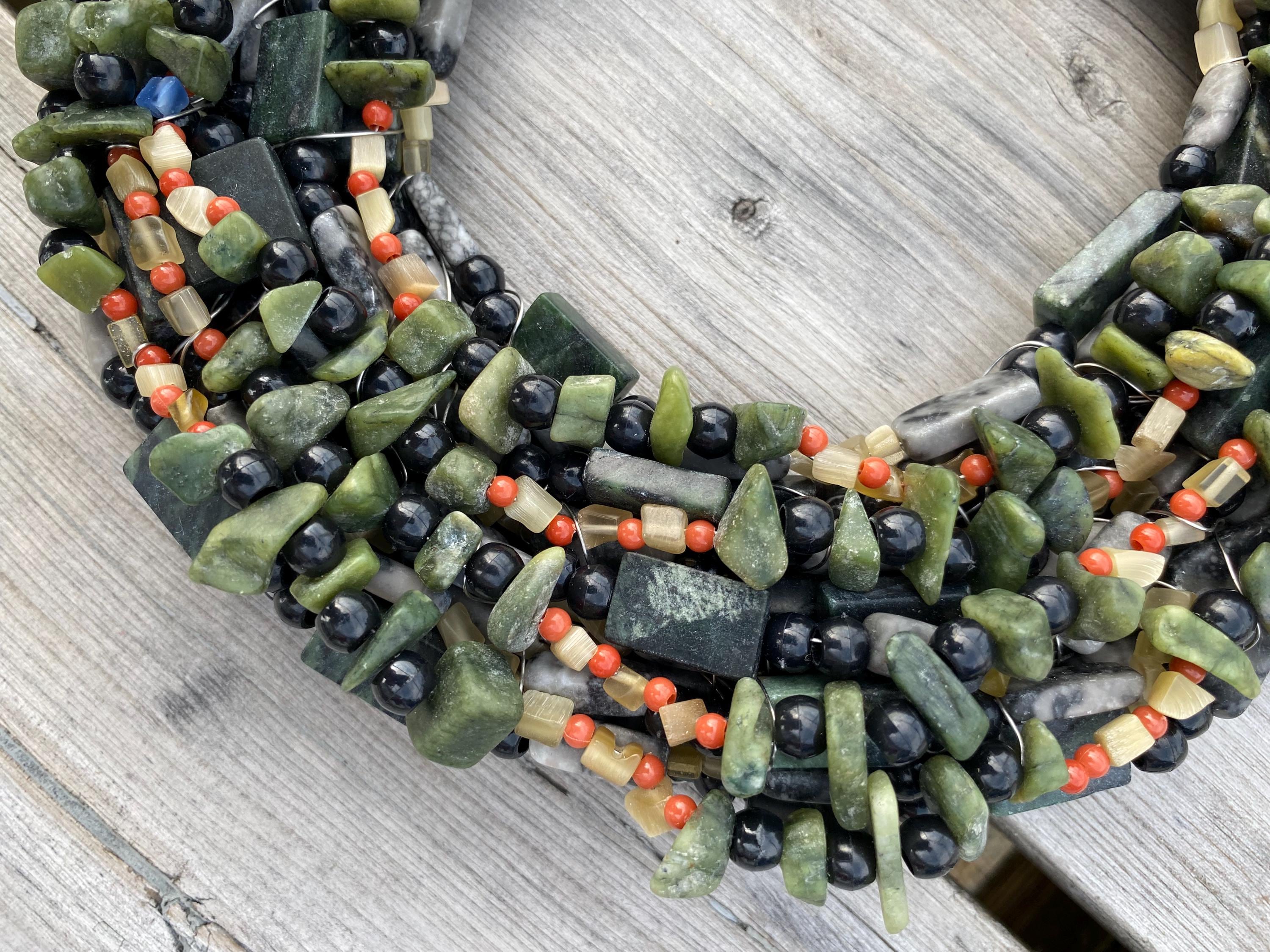 River Bank - Recycled Handcrafted Eco-Friendly Décor Rustic Wall Art Unique Home Gift Handmade Upcycled Metal Stone Wreath Studio - Thumbnail 5