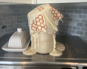 Organic Fresh Sourdough STARTER - Live Active 100 Grams in Glass Mason Jar