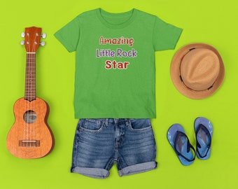 Adorable increíble camiseta de punto fino de Little Rock Star: linda camiseta para niños pequeños; Camiseta de punto fino para bebé