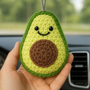 Avocado-haakpatroon, schattig haakpatroon, avocado-haakpatroon, haakpatroon-tutorial, haakpatroon amigurumi, pdf