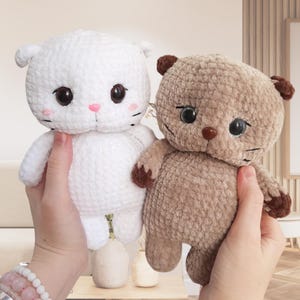 Gehaakte pdf-tutorial Little Kitten Amigurumi (niet genaaid) in het Engels, pdf-patroon amigurumi-patroon, haakpatroon cadeau