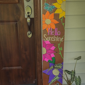 Hello Sunshine Porch Leaner / und oder Innendekor - Frühlings- oder Sommerbasierte Handmalerei