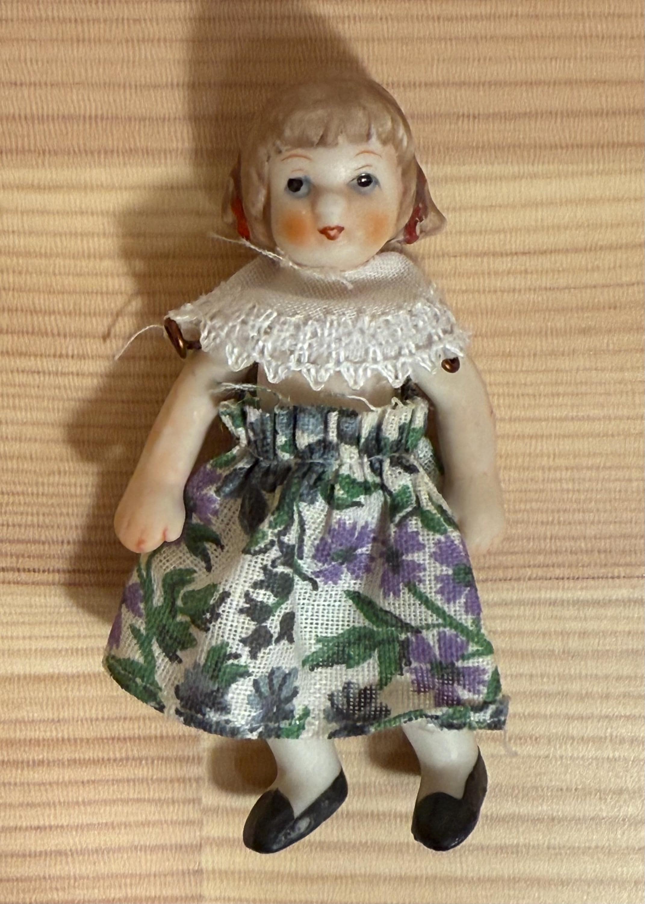 Vintage 1:12 Scale Dollhouse porcelain child or toddler doll