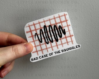 Bad Case of the Squiggles // Funny EMS Sticker // Medical // Paramedic // Hospital // Firefighter // EMT // RN // Doctor // Cardiology