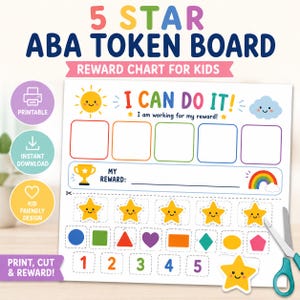 5 Star ABA Token Board Reward Chart (Digital Download)