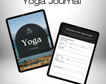 Diario de yoga personalizable: Planificador de mindfulness (Descarga digital)