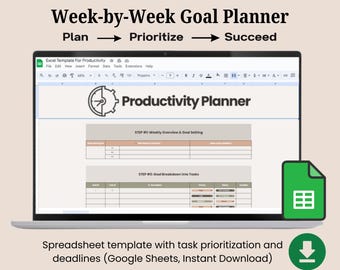 Hoja de cálculo de seguimiento de tareas: Lista de tareas pendientes de Google Sheets (descarga digital)