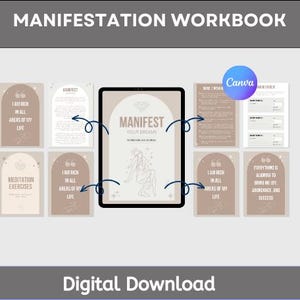 Manifest Your Dream Workbook: Goal Setting, Law of Attraction (Digital Download)