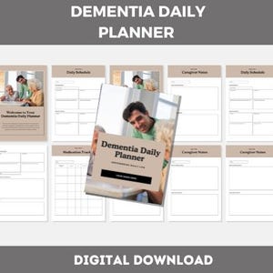 Dementia Daily Planner: Caregiver Organizer & Log Book (Digital Download)