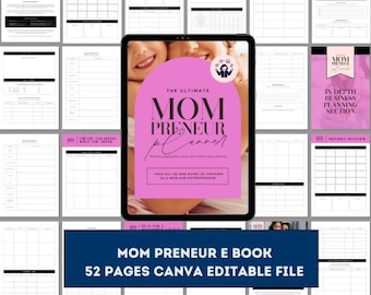 Mompreneur Planner: Work-Life Balance Organizer (Digital PDF, Canva Template)