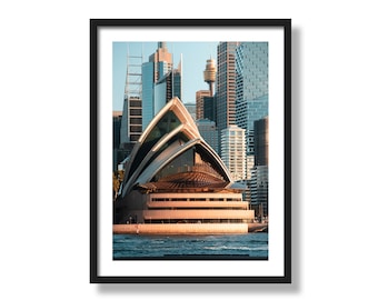 Sydney Opera House at Golden Hour | Iconic Australian Landmark Photography | Urban Architecture Print | Modern Cityscape Wall Art