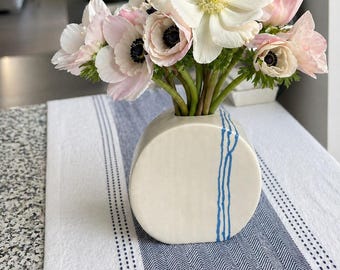 Handmade Ceramic Vase White Home Decor Housewarming Gift Pottery