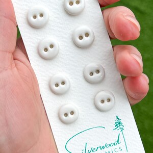 Boutons en céramique blanche pour la couture, petits boutons faits main