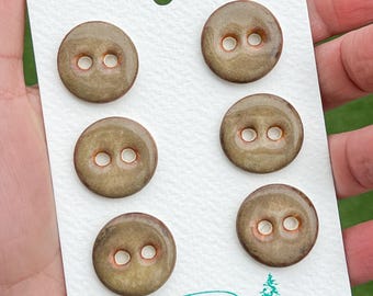 Brown Ceramic Buttons For Sewing Knitting Notions