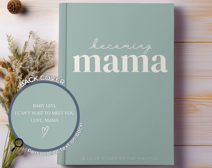 Pregnancy Journal Personalized New Expecting Mom Gift, Keepsake Pregnancy Diary Custom Baby Book Gift for New Pregnant Mom, Baby Shower Gift