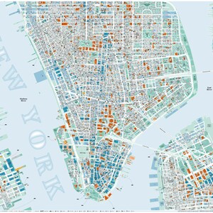 Carte du centre-ville de New York, 2005