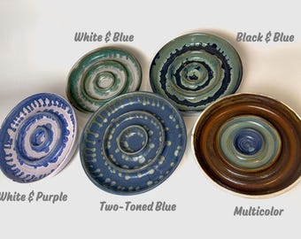 Comedero lento de cerámica hecho a mano para mascotas / Capacidad para 1 o más tazas o 2 o más tazas