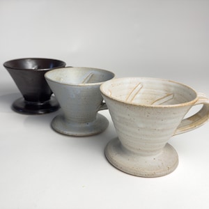 Hand-Made Ceramic Coffee Pour Over, Fits #02 Filter, Wheel Thrown Dripper