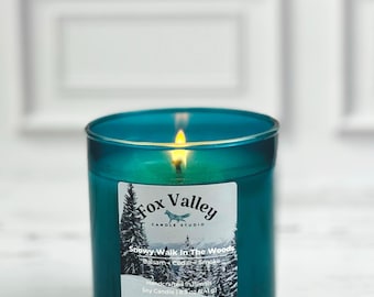 Snowy Walk in the Woods Soy Candle | Handmade Soy Scented Candle | Holiday candles | Winter candles | Nostalgia Candle | home decor candle