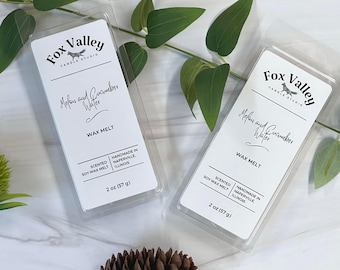 Melon and Cucumber Water Soy Wax Melt | Home Fragrance | Wax Tart | wax melt gift | wax melt snap bar | Handmade Wax Melt | scented wax melt