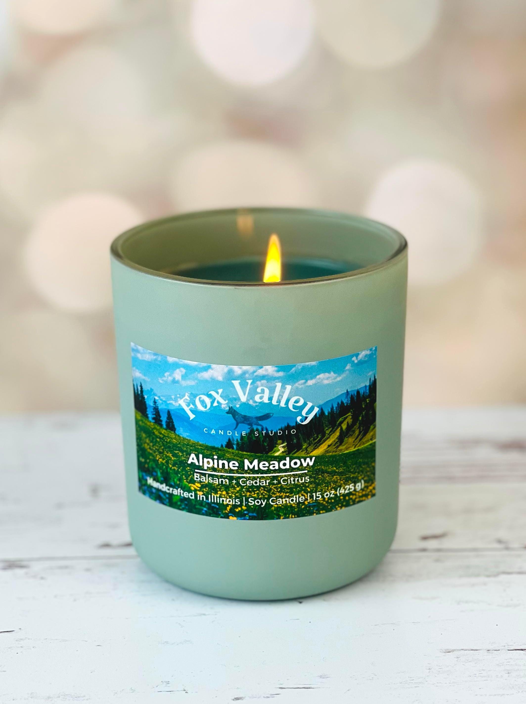 Alpine Meadow Soy Wax Candle | Handmade Soy Scented Candle | Spring Candle | Summer Candle | home decor candle | candles with lid